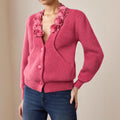 Autumn And Winter French Rose V-neck Sweater