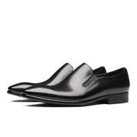 Business Formal Wear Leather Shoes Men's Pointed Toe Pedal Set