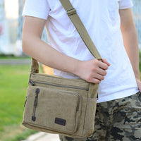 Simple Layered Retro Fashion Men's Messenger Bag