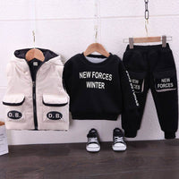 Three-piece Children's Thick Winter Sweater