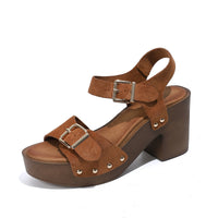 Womens Waterproof Platform Chunky-heel Sandals With A Strappy Bucklestylish And On-trend