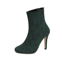 Womens Stylish Figure-flattering Suede High-heeled Ankle Boots