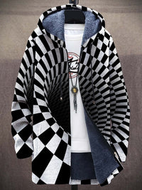 Hooded Cardigan Cotton Jacket Gray