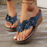 Flower Stitching Wedge Women's Sandals