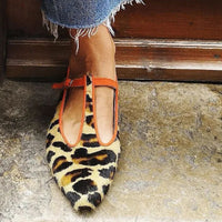 Low Heel Pointed-toe Buckle Casual Pumps