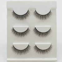 Three Pairs Of 3D Eyelash Natural Thick Multi-layer