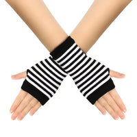 Men's And Women's Autumn And Winter Thin Spring And Summer Cotton Half Finger Sports Fingerless Gloves