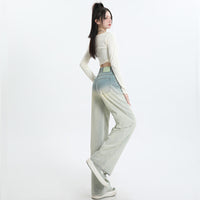 Gradient Design Straight-leg Pants Wide Leg Women's Clothing