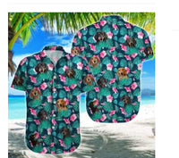 Plus Size Men's Fashion Digital Printing Short Sleeve