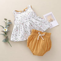 Summer Girls' Round Neck Printed Sleeveless Vest Triangle