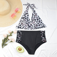 Leopard Print Sexy High Waist Swimsuit Bikini