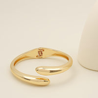 Versatile Light-luxury Punk-style Open Bangle With A Wide Design