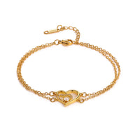 Adjustable Heart Zircon Bracelet For Women