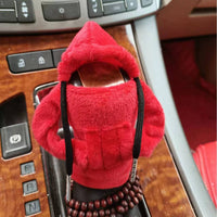 Velvet Car Gear Handle Sleeve Handle Decorative Knob Hoodie Handbrake Cover Hoodie