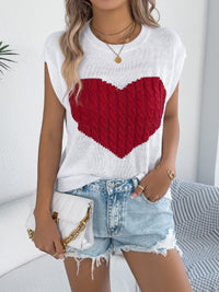 Women's Color-blocked Love Casual Loose Knit Sweater Top