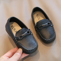Korean Style Casual Children Gommino Soft Bottom Slip On Baby Shoes Boys' Leather Shoes Slip-on