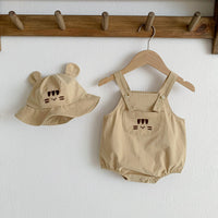 Spring And Summer Korean Cartoon Animal Triangle Rompers Baby Strap Jumpsuit