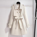 Spring And Autumn New Temperament Waist-controlled Mid-length Trench Coat