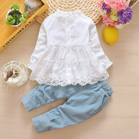 Infant Princess Dress Girls Cotton Three Piece Suit