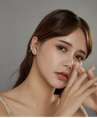 925 Silver Cute Kitten Ear Clip Single