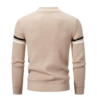 Half Turtleneck Contrast Color Pullover Knitwear Casual Top