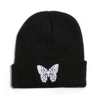 The New Butterfly Print Knitted Hat