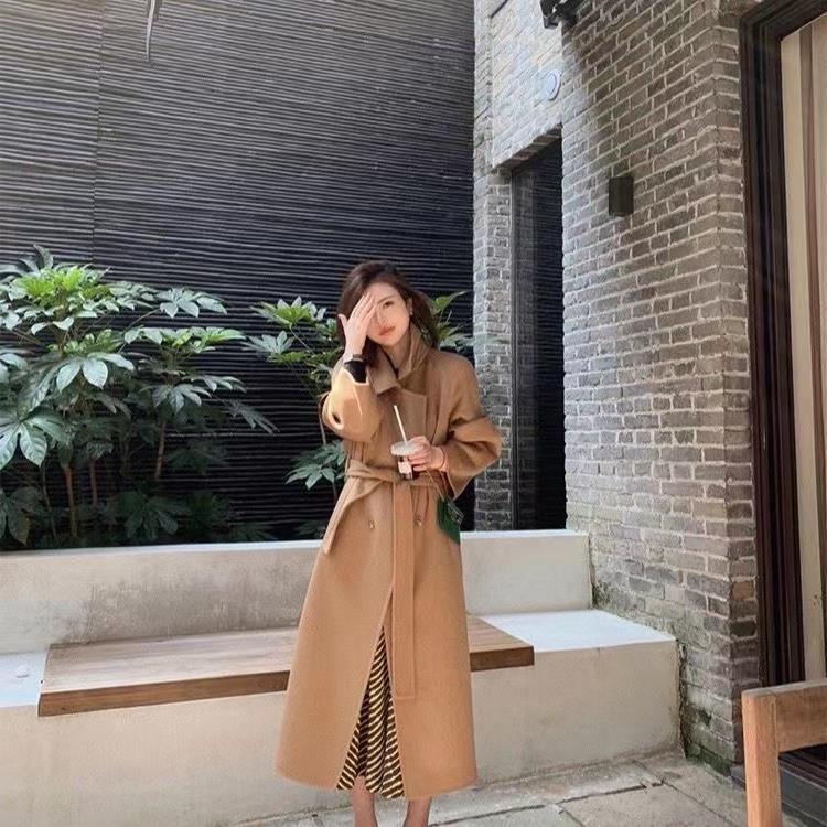 Gentle Hepburn Style Autumn And Winter Woolen Coat