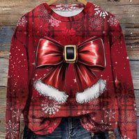 3D Digital Printing Women's Trendy Round Neck Sweater