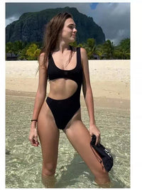 Women's Beach Bath Sunbath Breathable One-piece Swimsuit