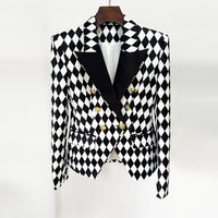 Women's Fashion Slim Double-breasted Blazer