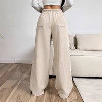 Women's Straight-Leg Lace-Up Casual Pants