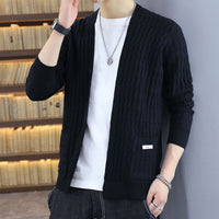 Men's Spring And Autumn Trendy Color Cotton Knitwear Sweater Coat Top Clothes