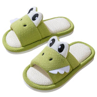 Children's Linen Slippers All-Season Cartoon Animal Style Casual