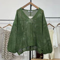 Loose Spring And Summer Sun Protection Casual Thin Mom Top Mesh