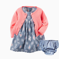 Baby Knitted Long Sleeve Jacket Shorts