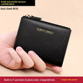 Soft Cowhide Cardholder Women's Short Genuine Leather Coin Purse
