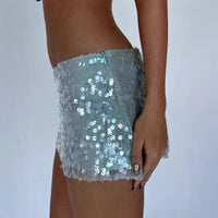 Women's Solid Color Simple Sequin Skirt