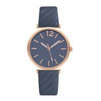 Ladies New Belt Watch Gold Shell Acupuncture Needle Casual Fashion Quartz Watch