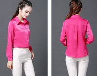 This Mulberry Silk Shirt Has A Slim And Form-fitting Texture Made Of Real Silk