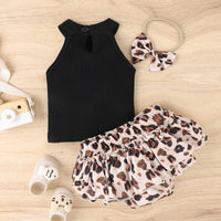 Children's Halter Sleeveless Vest Leopard Print