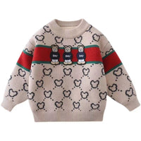 Boys' Velvet Thickening Sweater Girls' Pullover