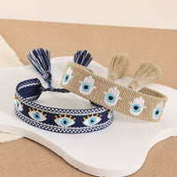 European And American Blue Eyes Lucky Embroidery Tassel Hand Rope