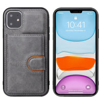 Multi-function Card Holster With Leather Phone Case