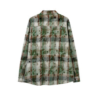 Fashion Loose Plaid Long Sleeve Shirt Men