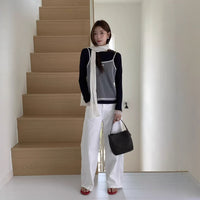 Heavily Draping Super-simple Casual Wide-leg Pants