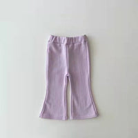Korean Style Children's Clothing Infant Toddler Spring And Autumn Girls Cotton Suit Baby Candy Color Trendy Children Sweater Pants Two-piece Set
