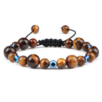 Evil Blue-Eyed Beaded Braided Bracelet
