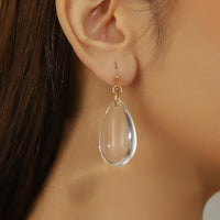 Simple And Elegant Niche Transparent Drop Earrings Elegant And Cold Style With A High-end Feel