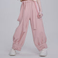 Pure Cotton Sweet Drawstring Women's Small Blush Rabbit Suspender Pants
