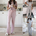 Women's Printed Short Sleeve Two Piece Loungewear